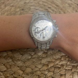 Michael Kors Silver colored Bling watch